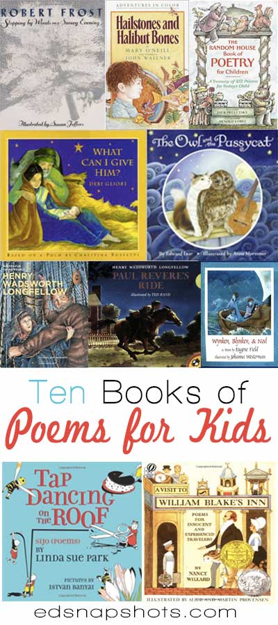 Ten Books of Poems for Kids