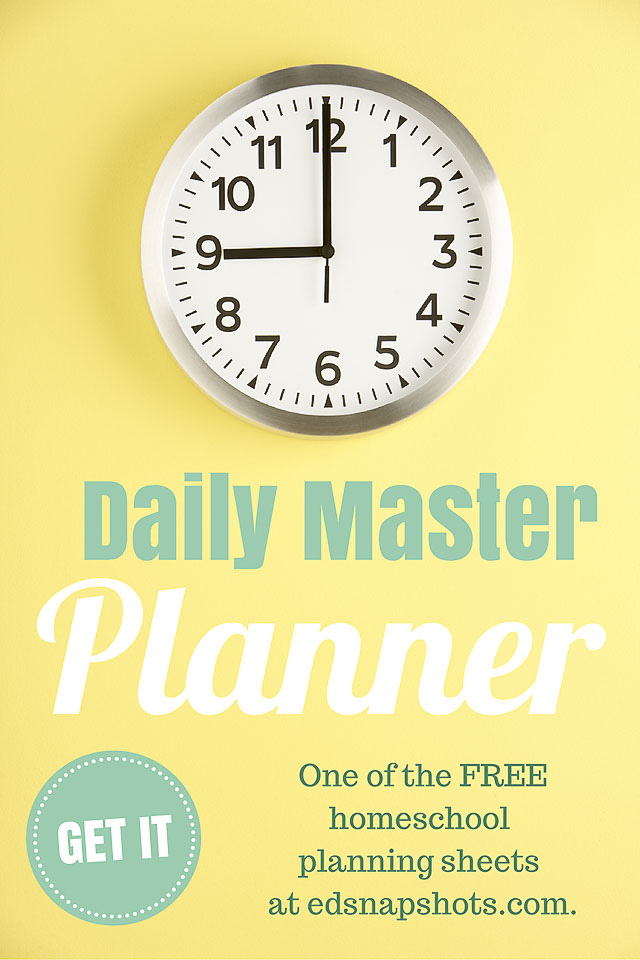 Daily Master Planner Free Homeschool Planner