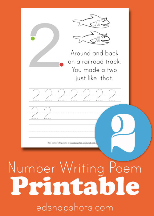 Learn to Write Numbers: Two printable