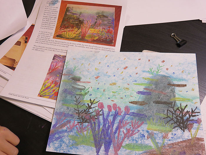 Landscape with chalk pastels - Kids Artists