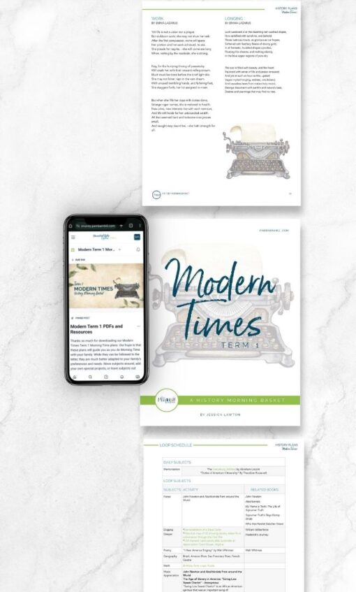 Modern Times Term 1 Morning Time Plans