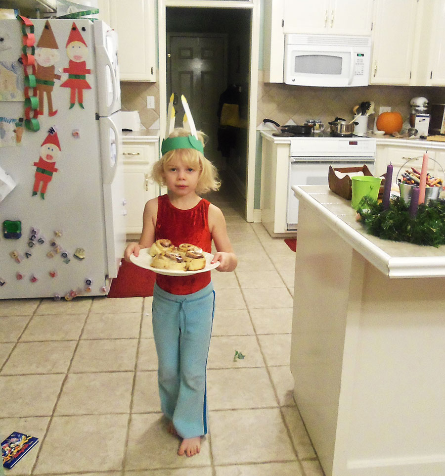 Girl Dressed as St. Lucia