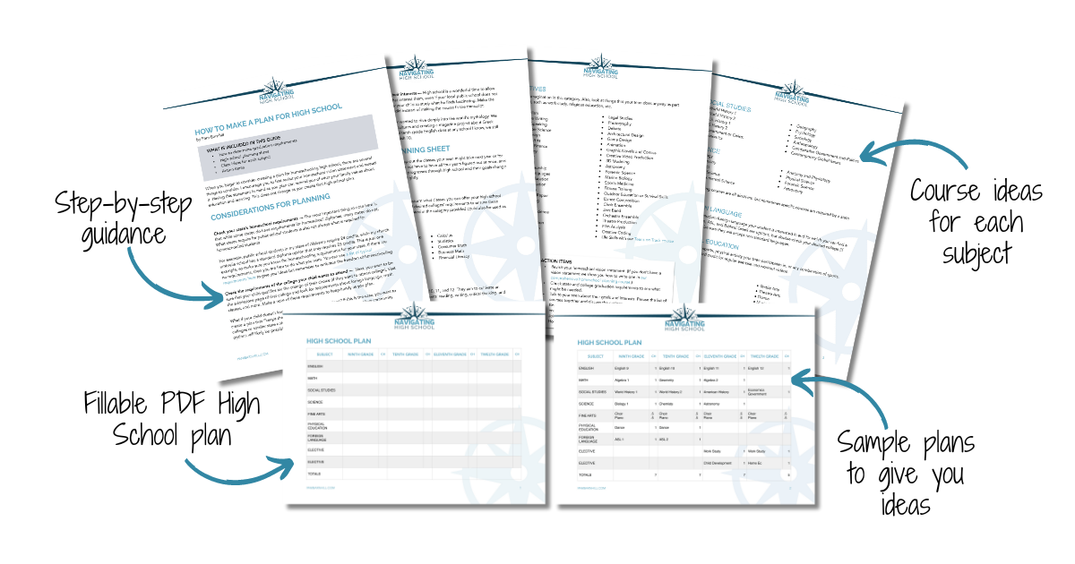 Navigating success a four year homeschool high school planner