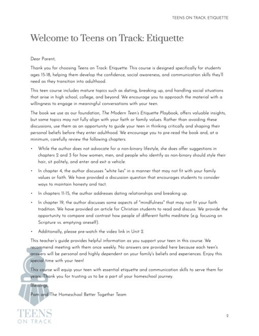 Teens on Track: Etiquette - Image 4